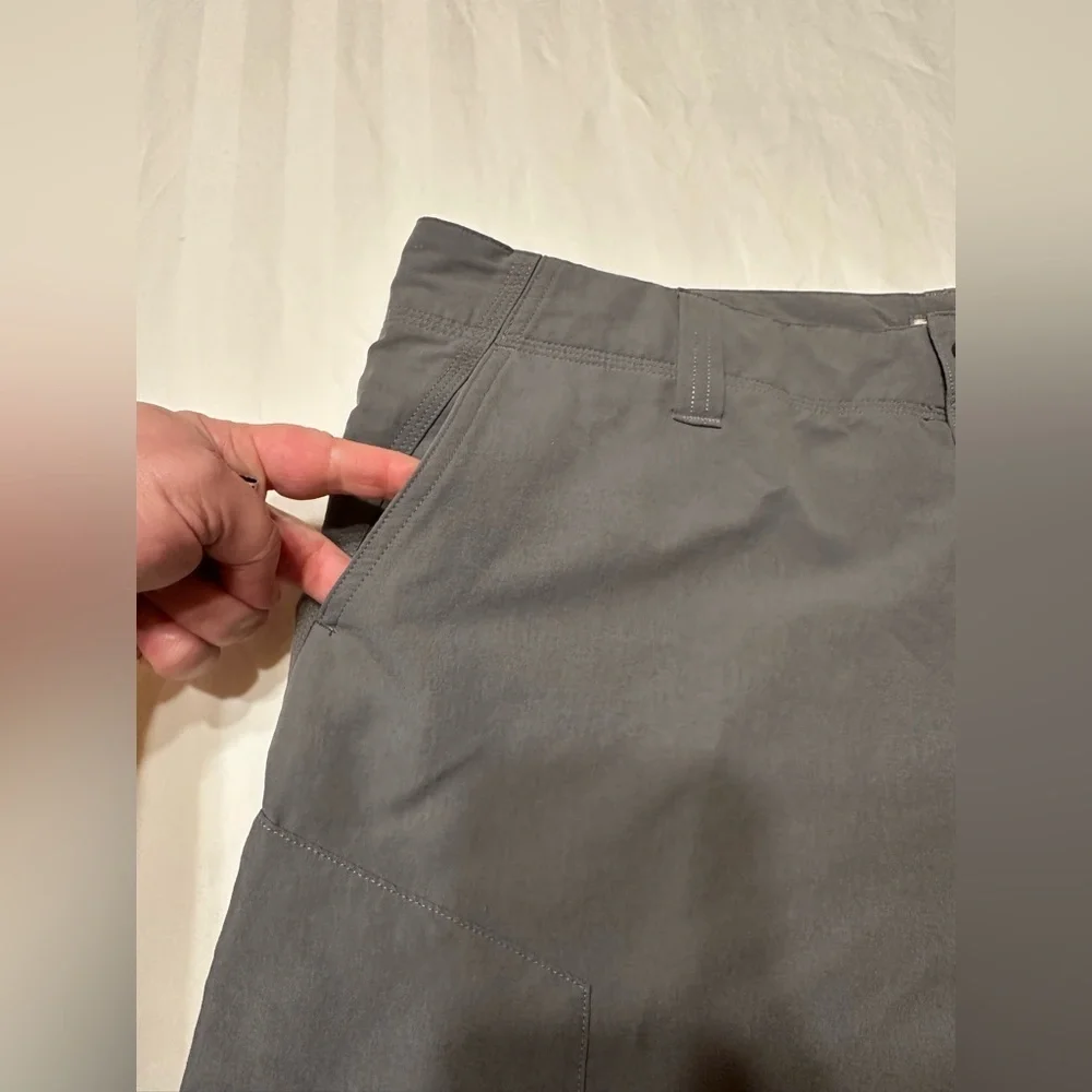 Horny Toad Men's 38 Performance Stretch Outdoor Shorts Gray Cargo Pockets Gorp